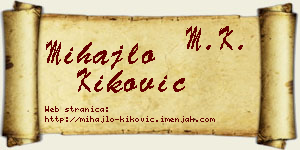 Mihajlo Kiković vizit kartica